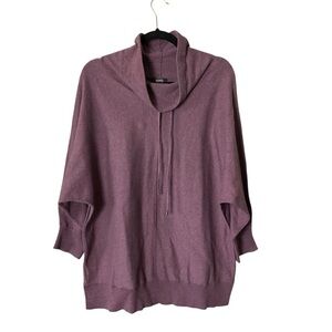 Jones New York Purple Cowl Neck Sweater